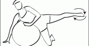 Abducción de cadera con pelota suiza - Gluteos