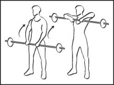 Ejercicio para hombros con barra 