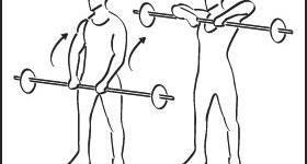 Ejercicio para hombros con barra 